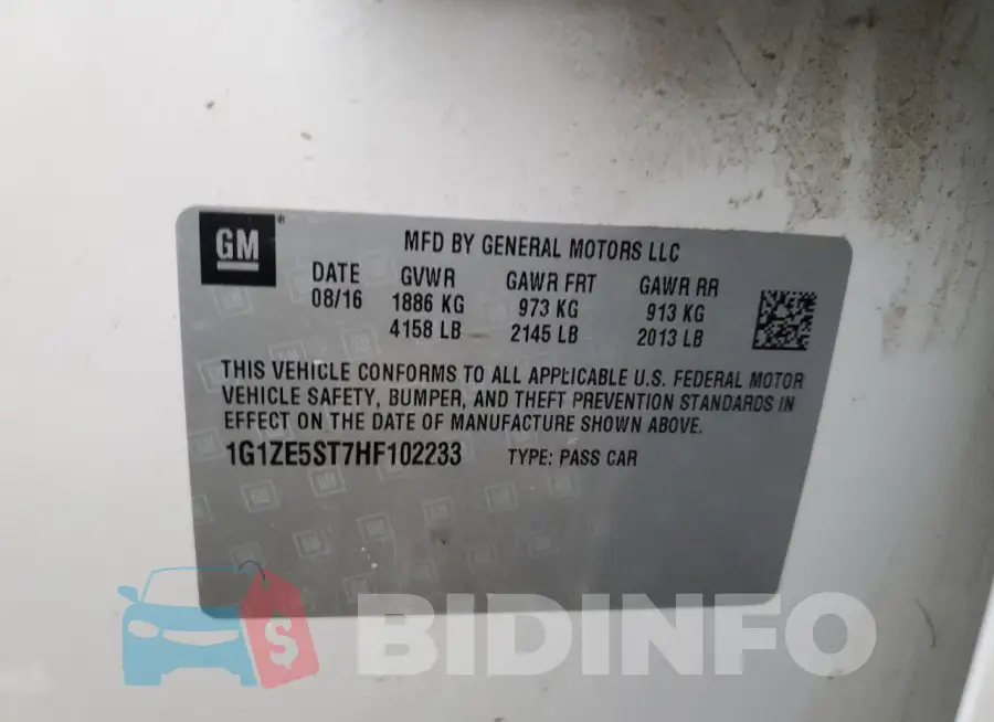 1G1ZE5ST7HF102233 Photo# 12