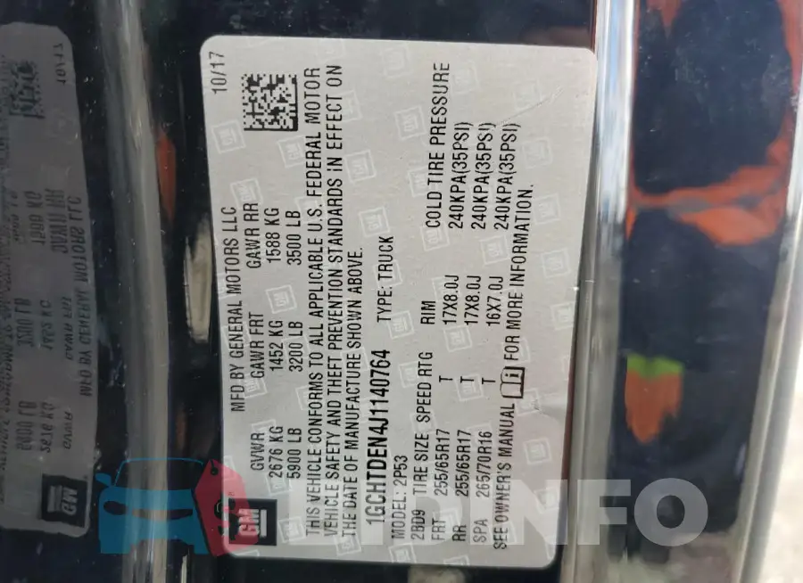 1GCHTDEN4J1140764 Photo# 12