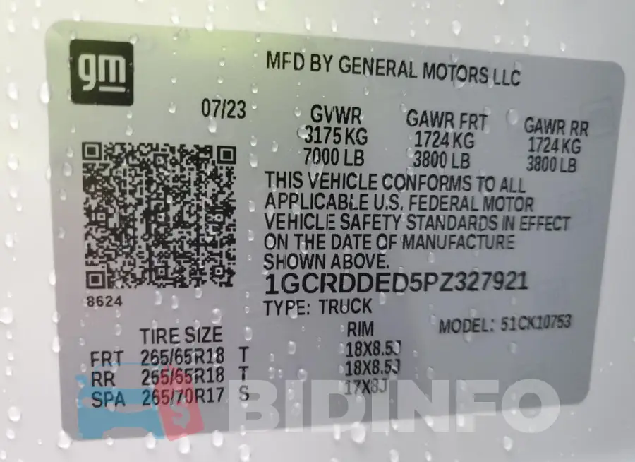 1GCRDDED5PZ327921 Photo# 12