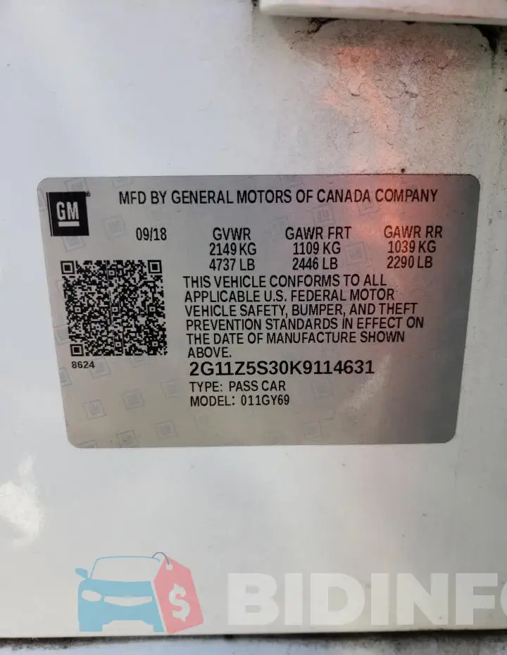2G11Z5S30K9114631 Photo# 13