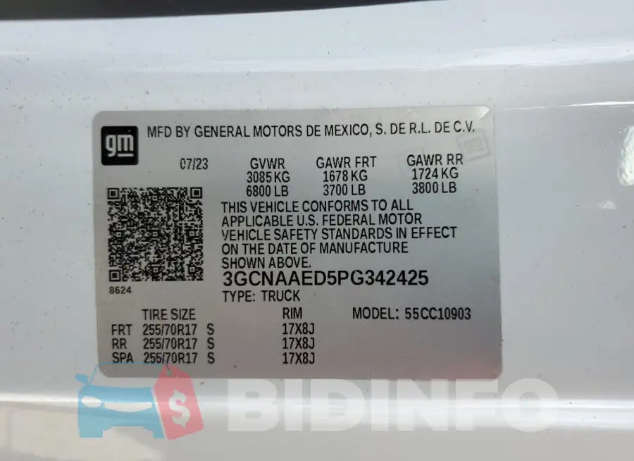 3GCNAAED5PG342425 Photo# 13