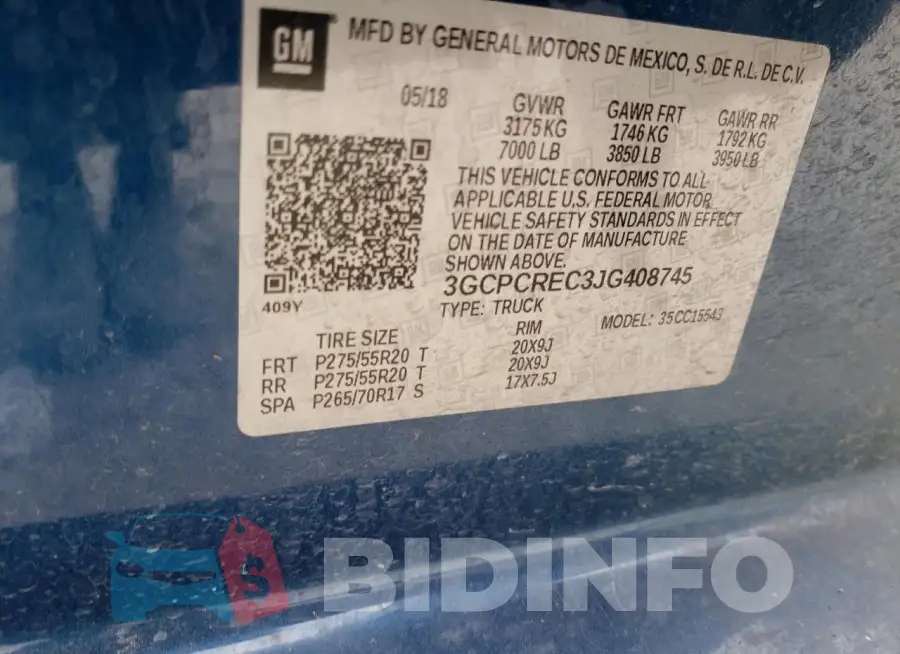 3GCPCREC3JG408745 Photo# 12