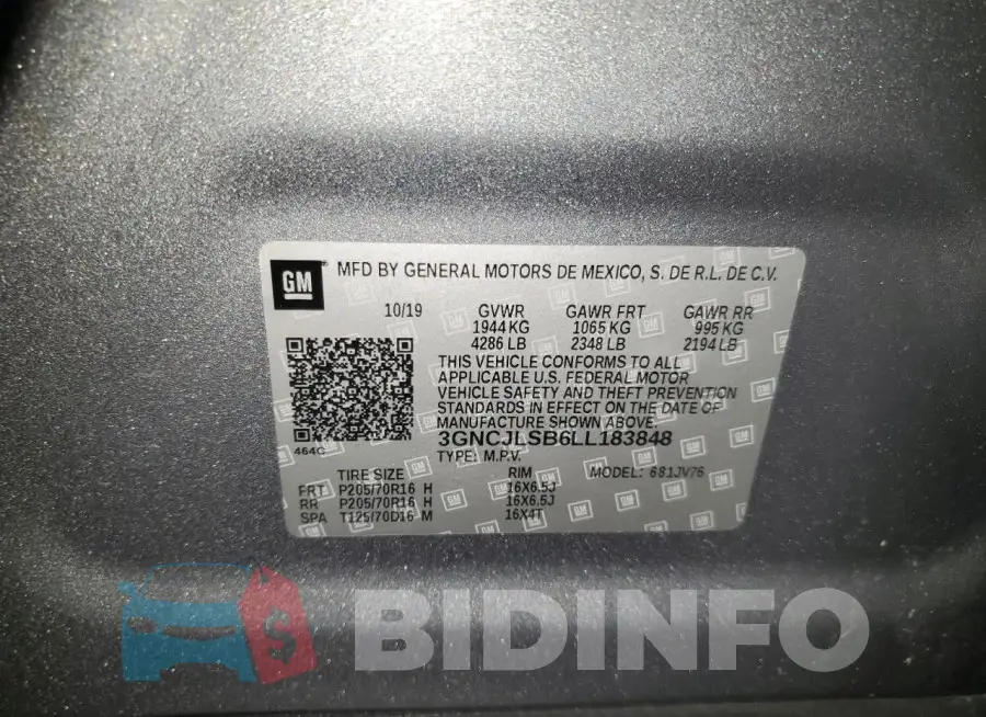 3GNCJLSB6LL183848 Photo# 13