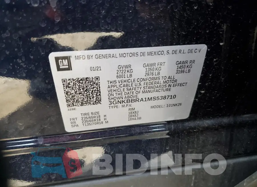 3GNKBBRA1MS538710 Photo# 13
