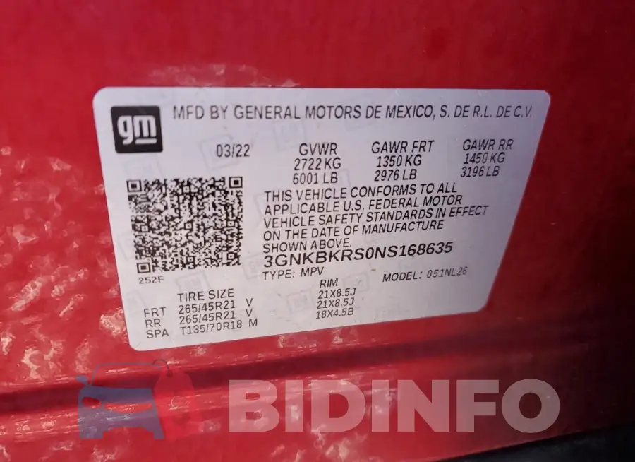 3GNKBKRS0NS168635 Photo# 12
