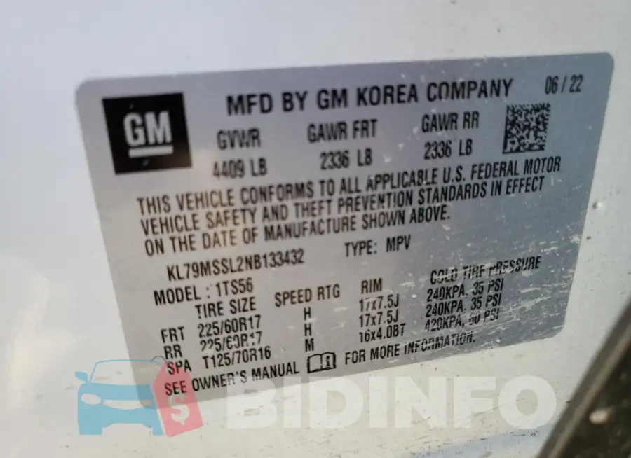 KL79MSSL2NB133432 Photo# 13