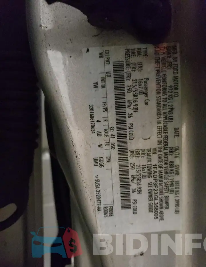 1FADP3F23GL358005 Photo# 12