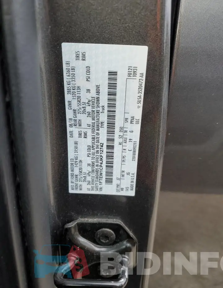 1FTEW1CP4JKF12742 Photo# 12