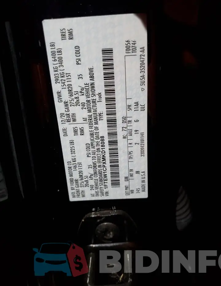 1FTEW1CPXMKD18088 Photo# 12