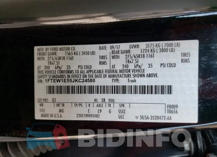 1FTEW1E55JKC24580 Photo# 12