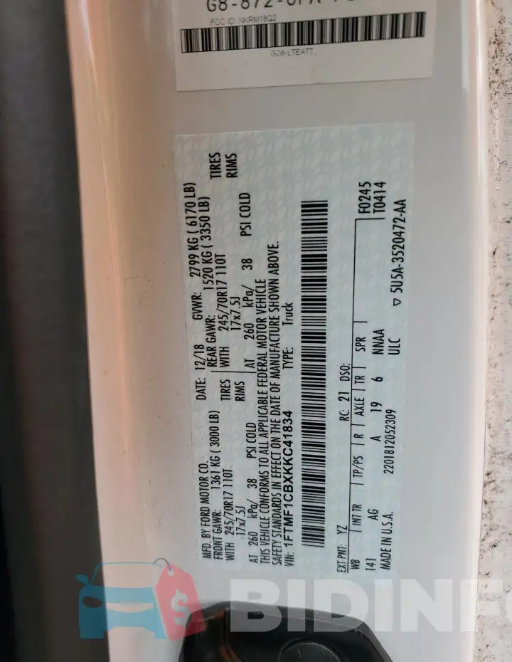 1FTMF1CBXKKC41834 Photo# 12