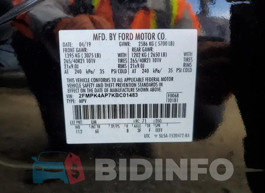2FMPK4AP7KBC01483 Photo# 14