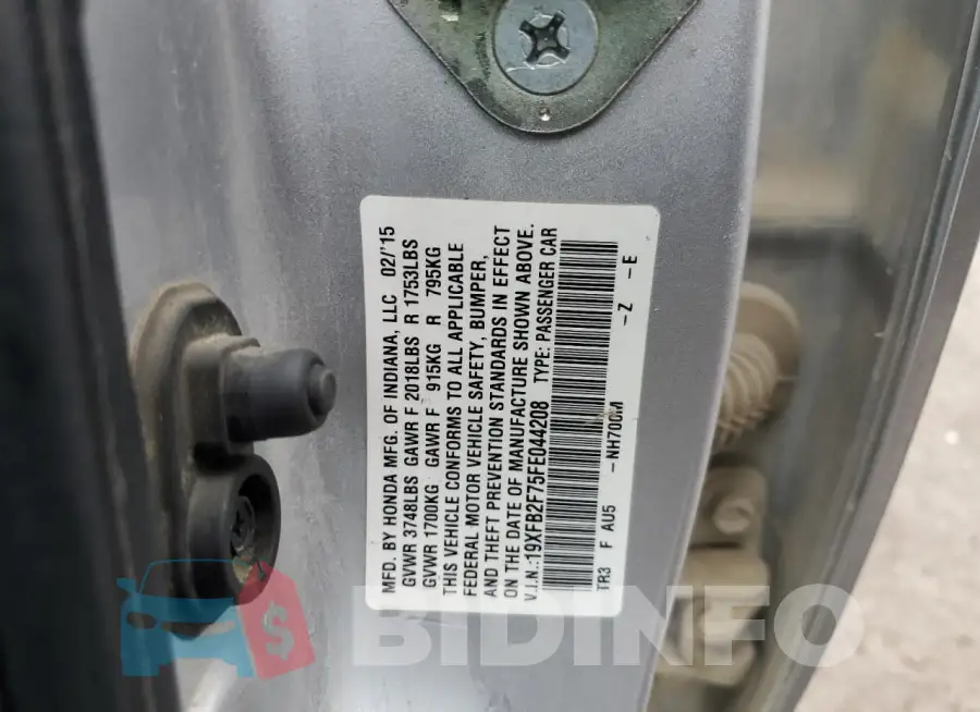 19XFB2F75FE044208 Photo# 12