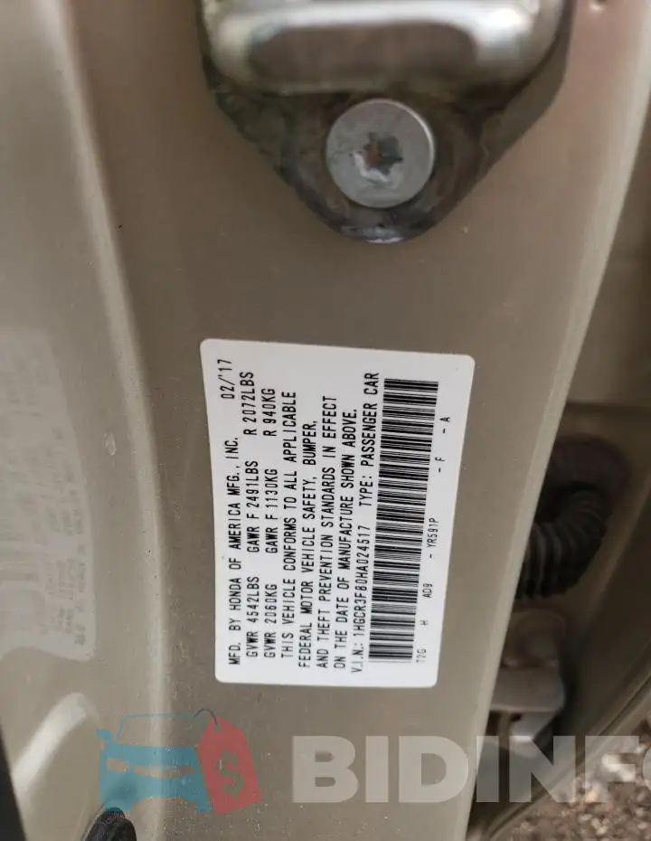 1HGCR3F80HA024517 Photo# 12