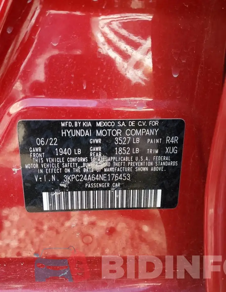 3KPC24A64NE176453 Photo# 12