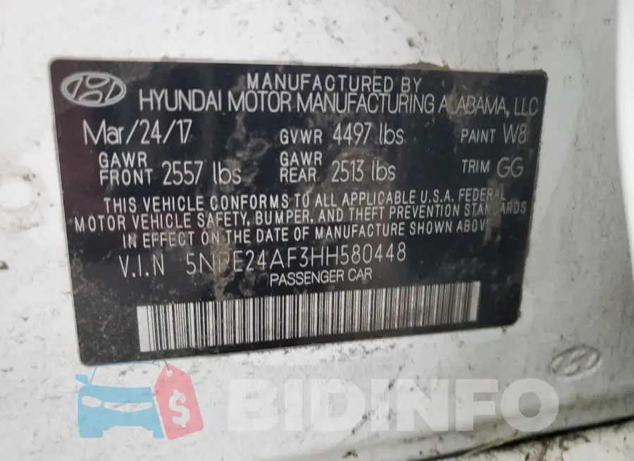 5NPE24AF3HH580448 Photo# 12