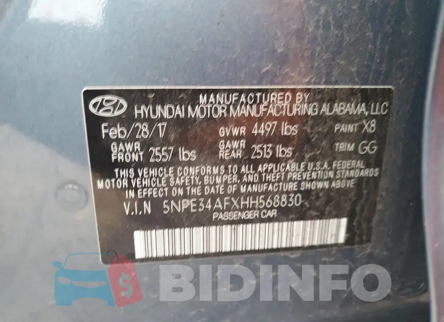 5NPE34AFXHH568830 Photo# 12