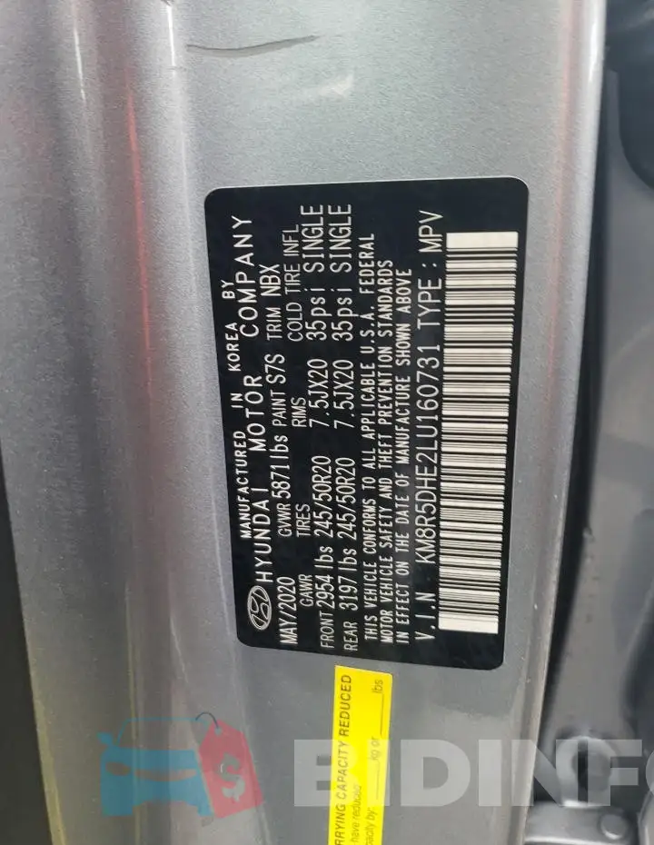 KM8R5DHE2LU160731 Photo# 12