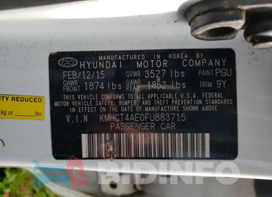 KMHCT4AE0FU883715 Photo# 12