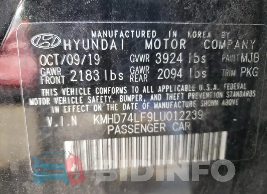 KMHD74LF9LU012239 Photo# 12