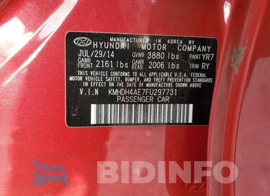 KMHDH4AE7FU297731 Photo# 12