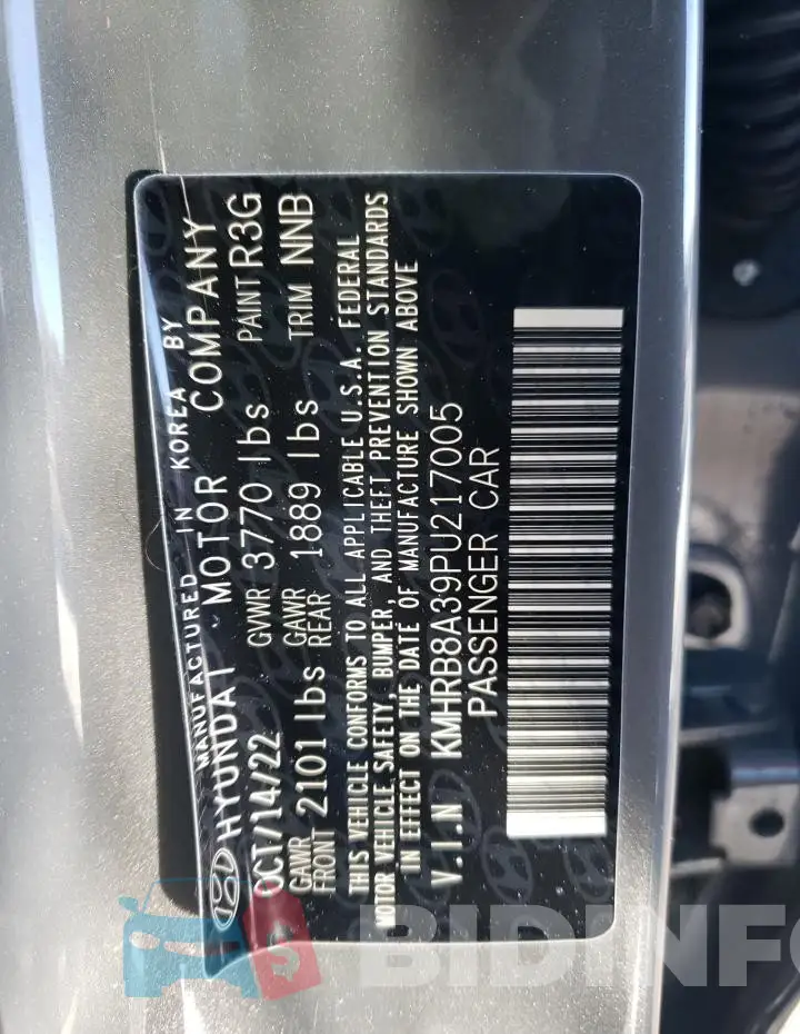 KMHRB8A39PU217005 Photo# 13
