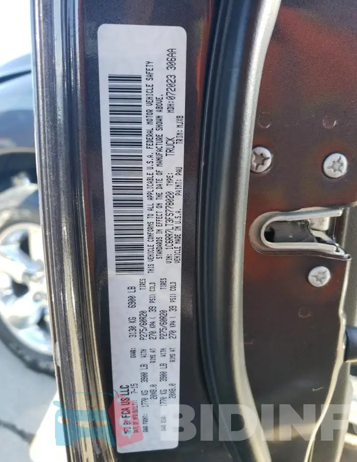 1C6RR7LT3FS778020 Photo# 13