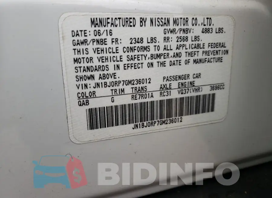 JN1BJ0RP7GM236012 Photo# 13