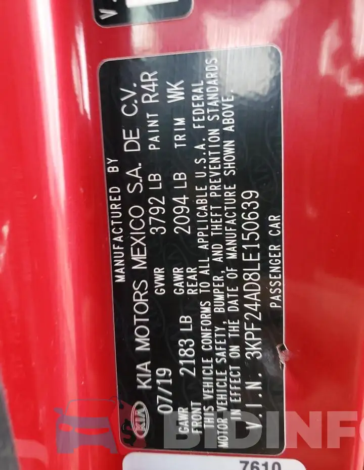 3KPF24AD8LE150639 Photo# 12
