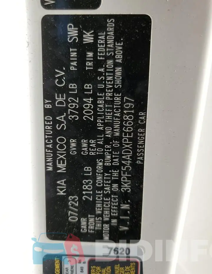3KPF54ADXPE668197 Photo# 13