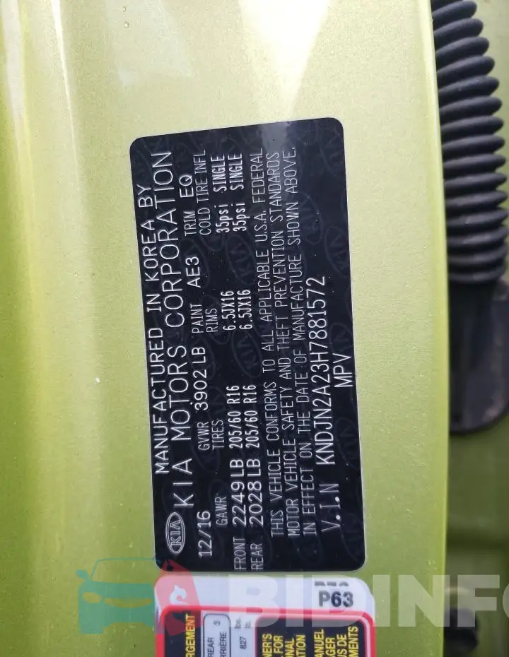 KNDJN2A23H7881572 Photo# 14