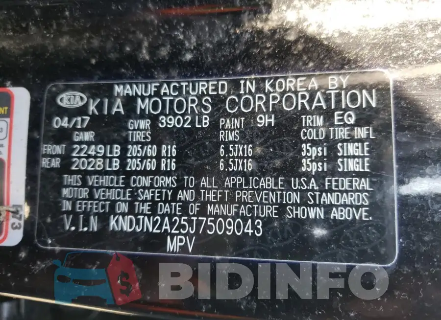 KNDJN2A25J7509043 Photo# 12