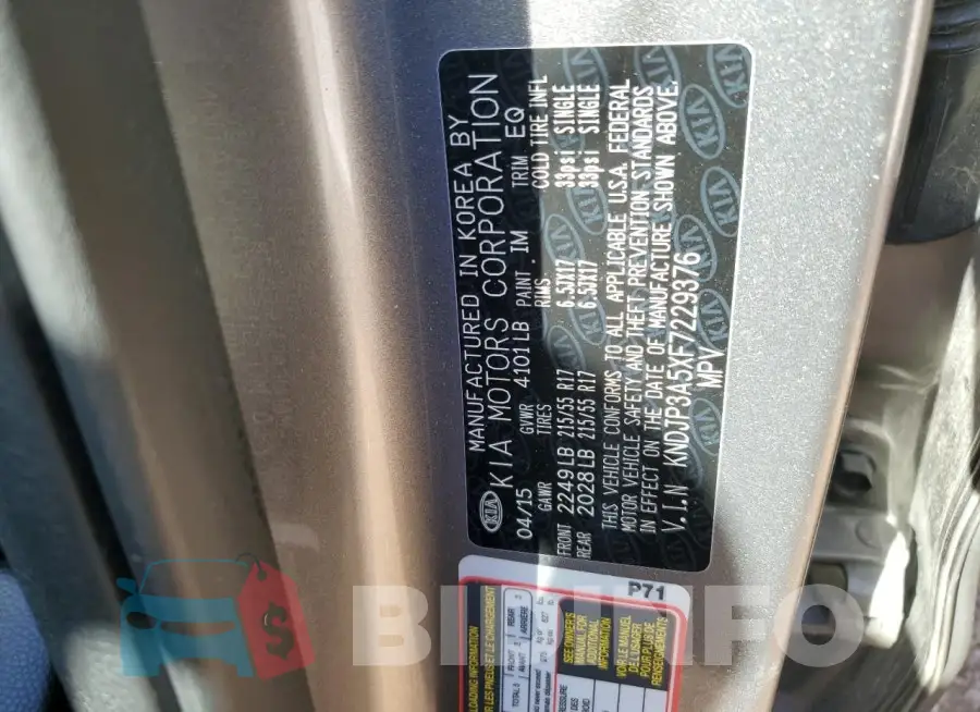 KNDJP3A5XF7229376 Photo# 12