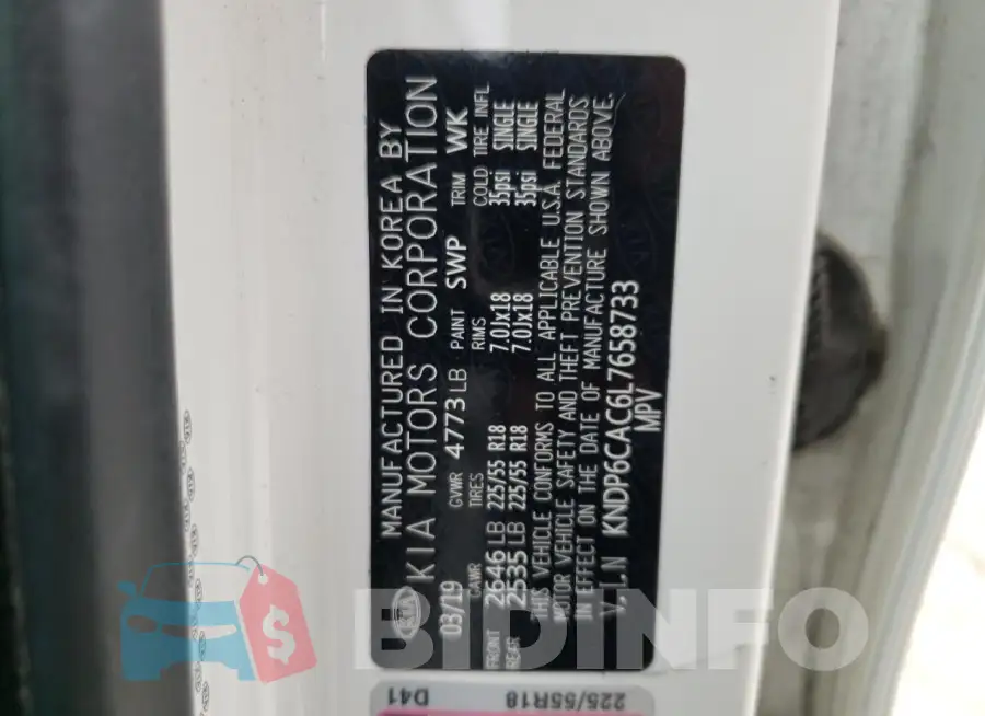KNDP6CAC6L7658733 Photo# 13