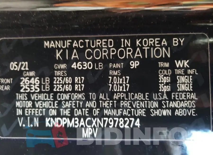 KNDPM3ACXN7978274 Photo# 13
