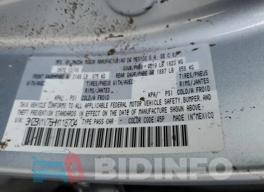3MZBN1V75HM118704 Photo# 12