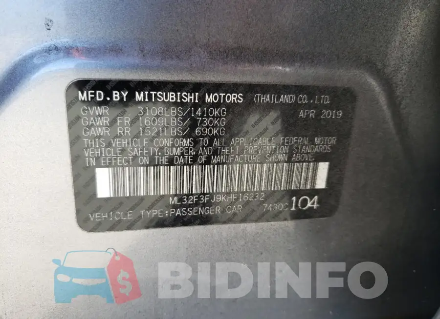 ML32F3FJ9KHF16232 Photo# 12