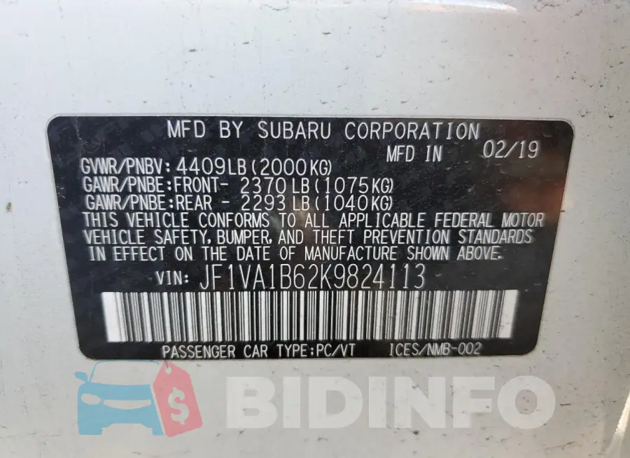 JF1VA1B62K9824113 Photo# 12