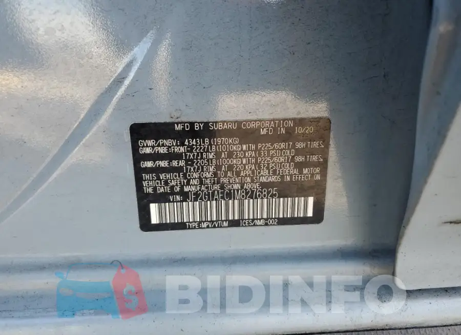 JF2GTAEC1M8276825 Photo# 13