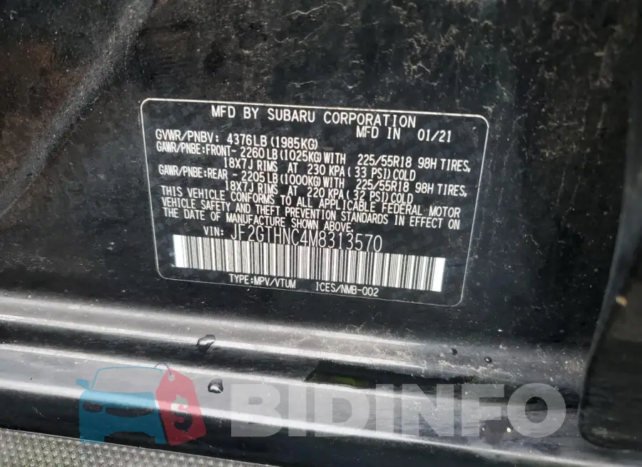 JF2GTHNC4M8313570 Photo# 12