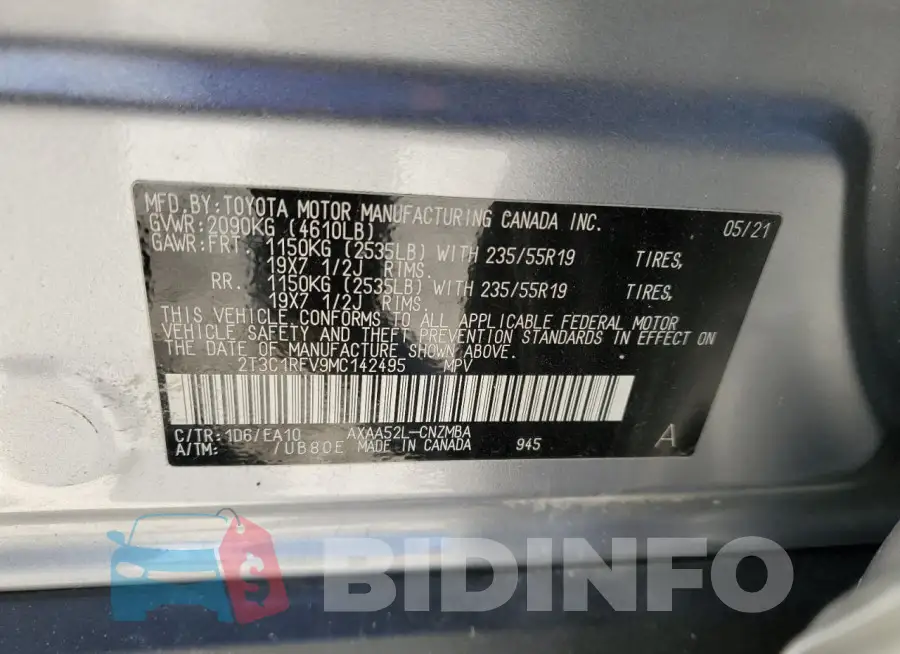 2T3C1RFV9MC142495 Photo# 13