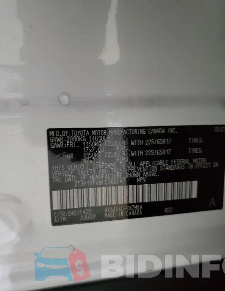 2T3P1RFV8PC360742 Photo# 13