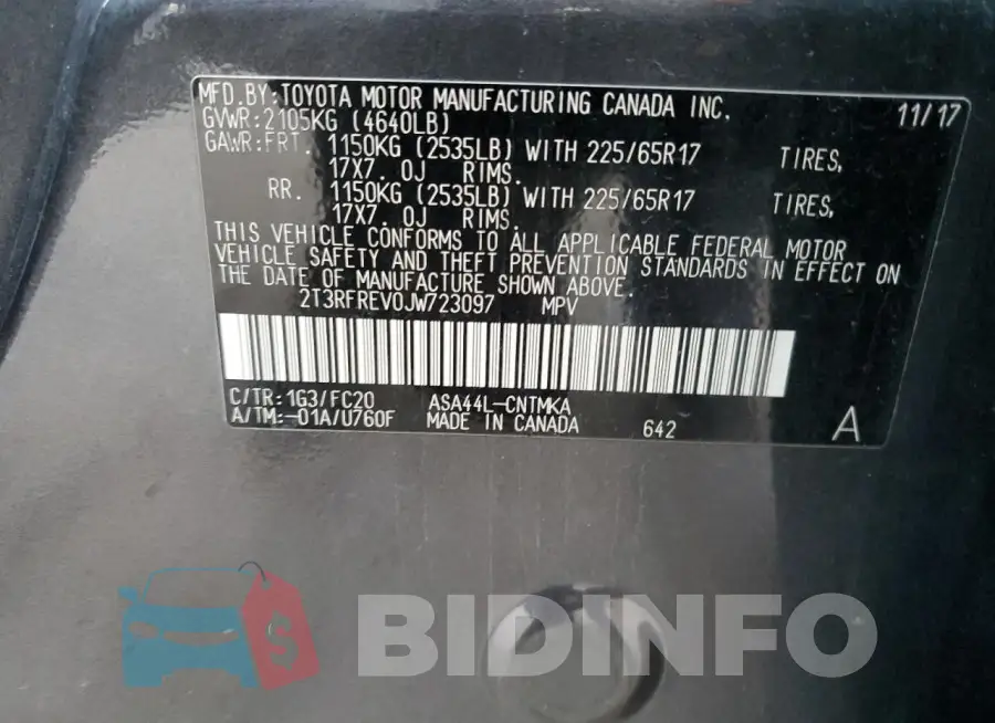 2T3RFREV0JW723097 Photo# 12