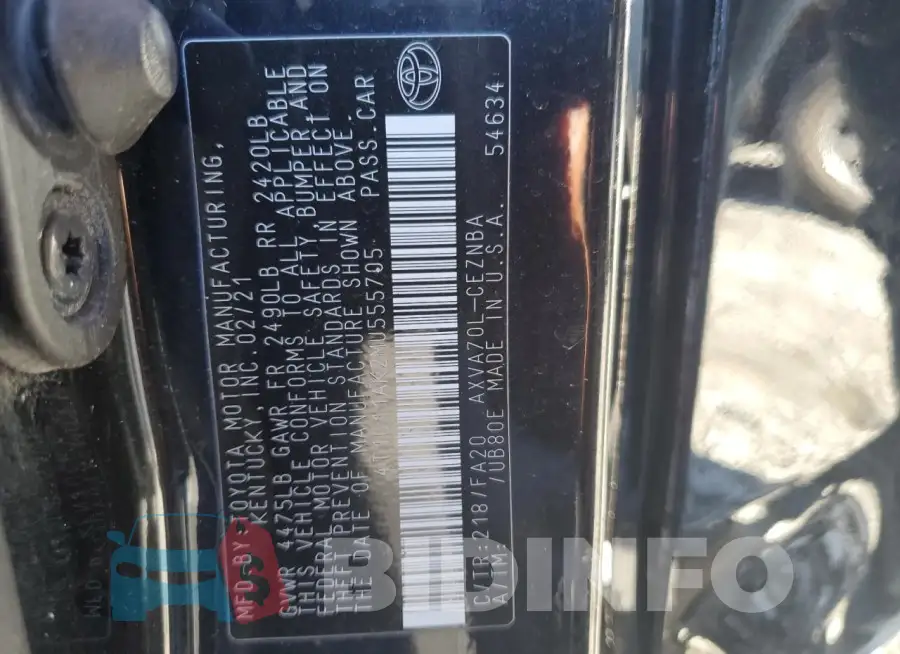 4T1C11AK2MU555705 Photo# 13
