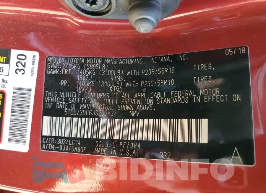 5TDDZ3DC6JS203437 Photo# 14