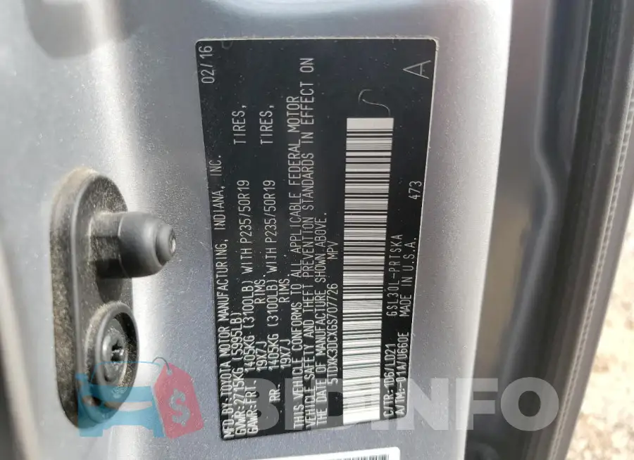 5TDXK3DCXGS707726 Photo# 12