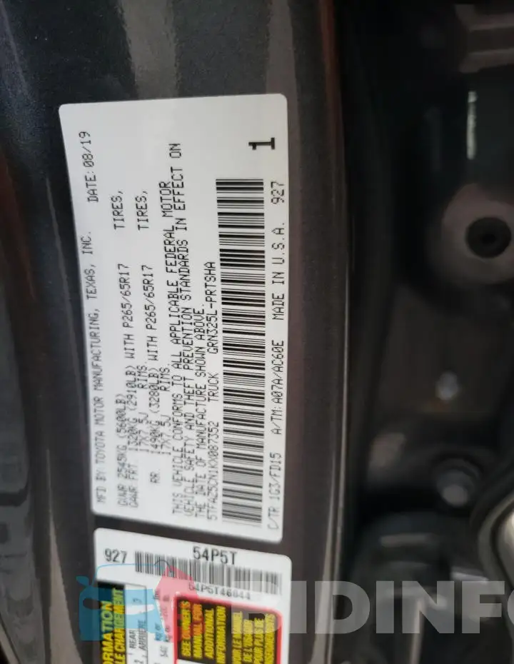 5TFAZ5CN1KX087352 Photo# 12