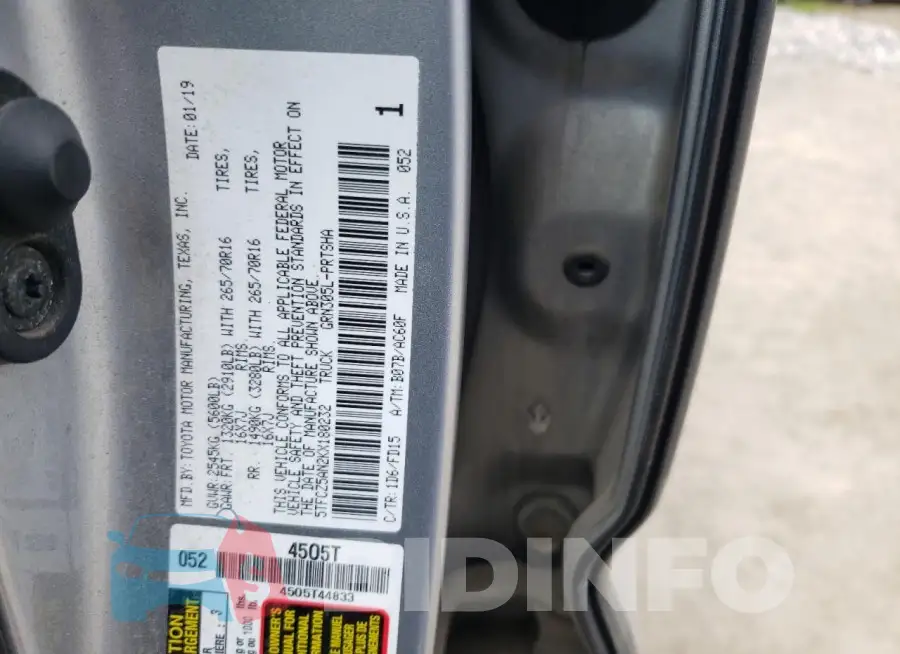 5TFCZ5AN2KX180232 Photo# 13