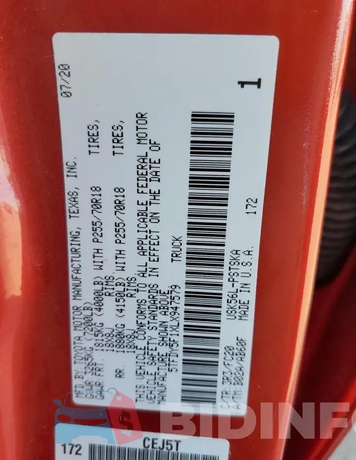 5TFDY5F1XLX947579 Photo# 12