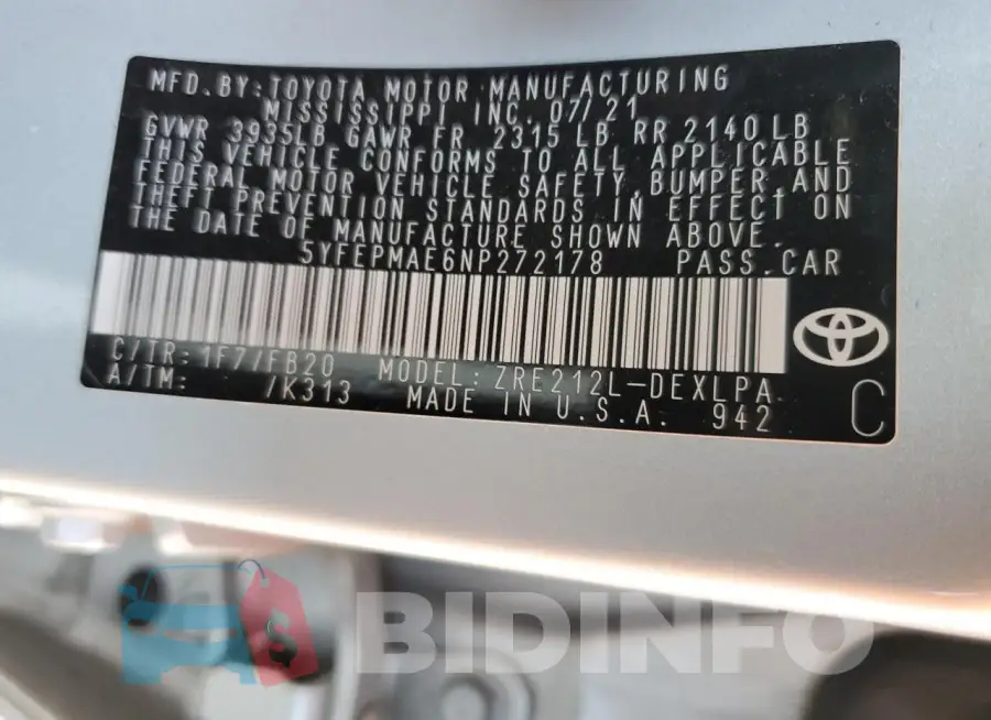 5YFEPMAE6NP272178 Photo# 12